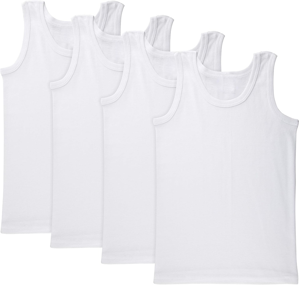 Brix Boys Tank Top - 100% coton Super Soft 4 Pack de nouveauté.