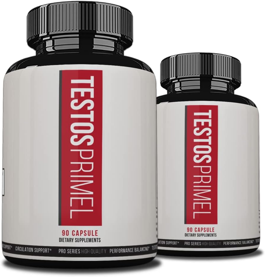 Formule avancée Testos Primel, TestosPrimel pour la résistance musculaire, Testoprime, 180 capsules, 2 mois d'approvisionnement