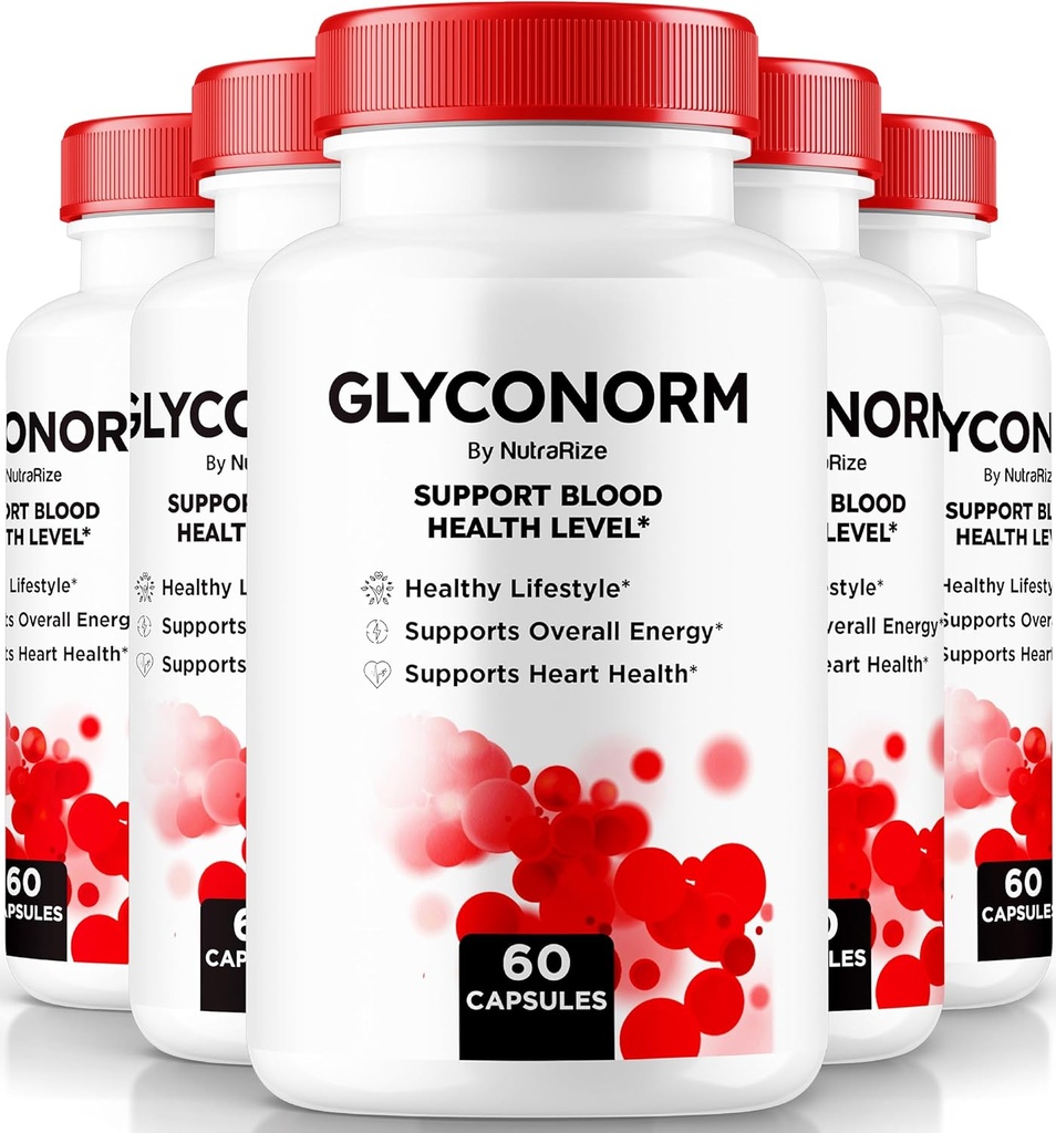 (5 Pack) Glyconorme Capsules - Formule officielle de soutien du sang pour les niveaux sains, pilules d'optimisation de Glyco, tout nettoyant de vaisseau de sang naturel, Glyco Norm Review (300 Capsules)
