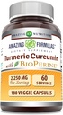 Formules étonnantes Curcumine curcumine curcuma avec supplément de bioperine.