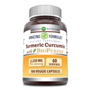Formules étonnantes Curcumine curcumine curcuma avec supplément de bioperine.