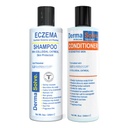Shampooing Eczema & Conditioner (Combo Pack) - Thérapie de soulagement anti-éblouissement et flocons qui protège, hydrate et répare la peau par DermaSolve - Enfants et adultes - Sans stéroïde