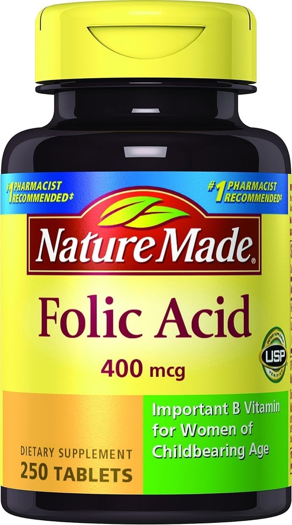 Acide folique de la nature, 250 ct