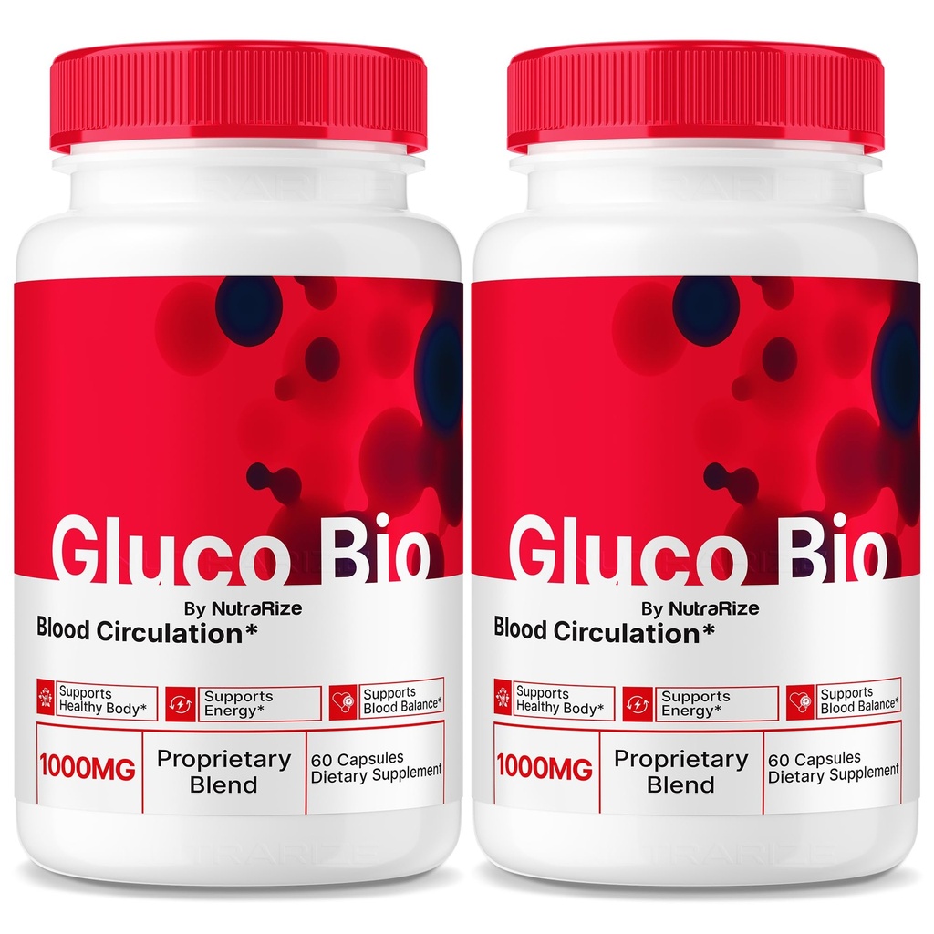 (2 packs) GlucoBio Capsules, Supplément officiel de soutien Gluco Bio, Formule tout naturel pour soutenir la santé et le bien-être dans l'ensemble, pilules vitaminiques premium, Avis GlucoBio (120 capsules)