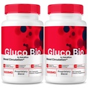 (2 packs) GlucoBio Capsules, Supplément officiel de soutien Gluco Bio, Formule tout naturel pour soutenir la santé et le bien-être dans l'ensemble, pilules vitaminiques premium, Avis GlucoBio (120 capsules)