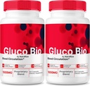 (2 packs) GlucoBio Capsules, Supplément officiel de soutien Gluco Bio, Formule tout naturel pour soutenir la santé et le bien-être dans l'ensemble, pilules vitaminiques premium, Avis GlucoBio (120 capsules)
