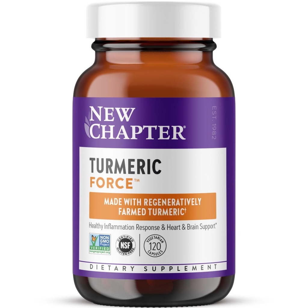 Nouveau chapitre supplément curcuma, un jour, le cœur, le cerveau et l'inflammation en bonne santé support, curcumine curcuma curcuma supercritique signifie pas de poivre noir besoin, non-OGM, sans gluten – 120 Compte (4 mois d'approvisionnement)