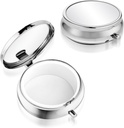 Sibba Portable Medicine Pill Case, Travel Multi-Functional Hydraure Proof Pill Box for Purse & Pocket, Cute Metal Medicine Pill Organizer Box for Vitamines, Fish Oil & Complements(1 Compartiment)