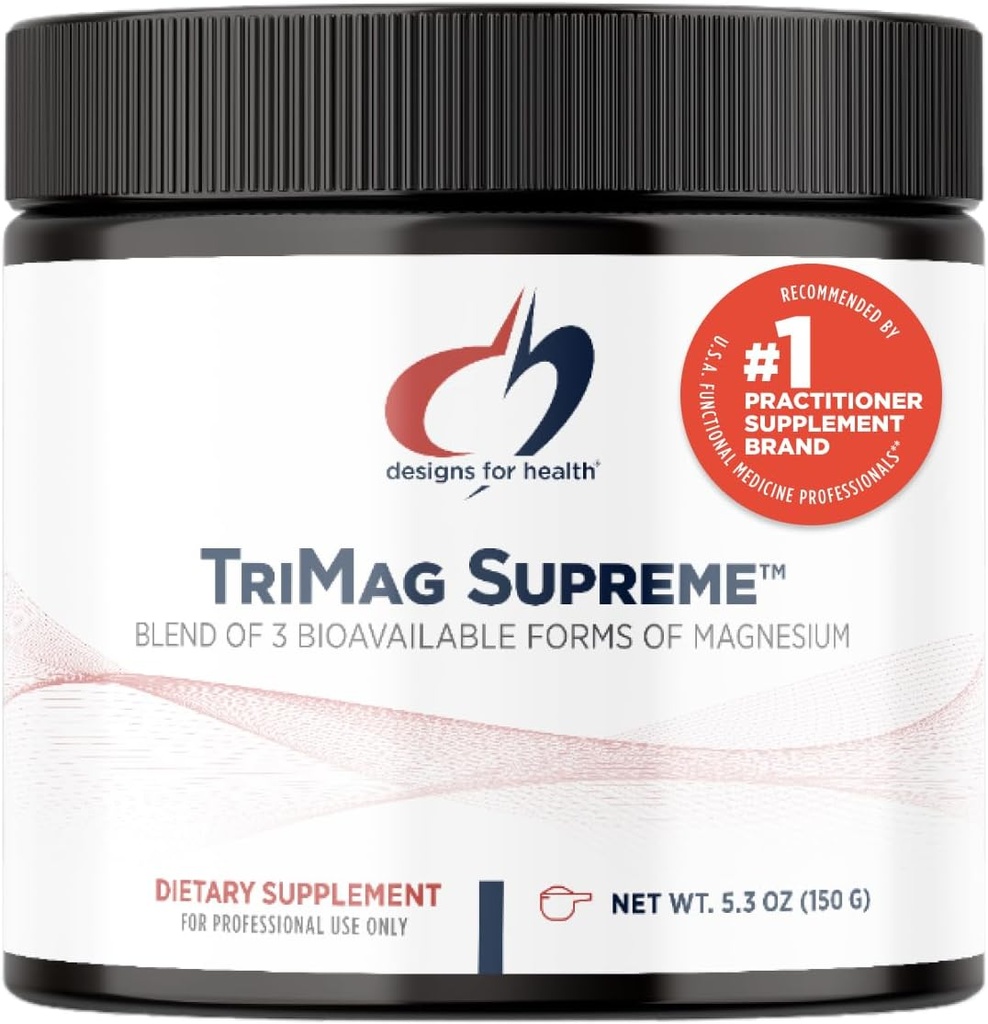 Conceptions pour la santé TriMag Supreme Powder - 300mg Triple Magnésium boisson - Peut soutenir la santé cardiaque et l'énergie - Magnésium Orotate, Glycérophosphate + Chélalate de bisglycin (30 portions / 150g)