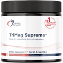 Designs for Health TriMag Supreme Powder - 300mg Triple Magnésium Drink - Peut soutenir la santé cardiaque et l'énergie - Orotate de magnésium, Glycérophosphate + Chélalate de bisglycin (30 portions / 150g)