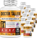 NuBest Doctor Taller Kids - Soutien de la force osseuse avec multivitamines, multiminéraux, Calcium - Formule Premium pour les 2 à 9 ans - Arôme de raisin - 12 Pack