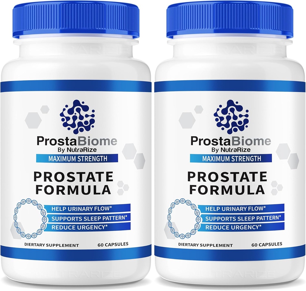 (2 Pack) ProstaBiome Capsules, ProstaBiome Prostate Complement, Supplément tout naturel pour plus de contrôle, pilules de force maximale pour l'énergie et le soulagement, Prosta Biome Reviews (120 Capsules)