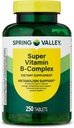 Spring Valley Super Vitamine B-Complex Comprimés Complément alimentaire (250 comprimés) - Nouveau look