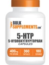 BulkSupplements.com Capsules 5-HTP - 5-Hydroxytryptophane, 5-HTP Supplément - 5-HTP 400mg, pour le bien-être général - sans gluten, 2 capsules par portion, 360 Nombre (paquet de 1)