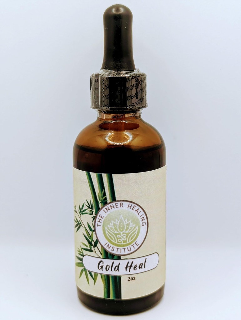 Teinture Gold Heal 2oz - Supplément de gouttes buccales, un antibiotique naturel pour tous les types d'infections, aide à accélérer le processus de guérison, contient B12.