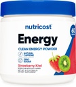 Nutricost Energy Complex (Strawberry Kiwi) (60 Servings) - Clean Energy Powder, 300g Dietary Supplement