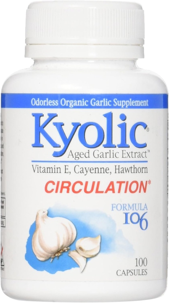 Extrait d'ail kyolique vieilli Formule de coeur sain 106 - 100 capsules