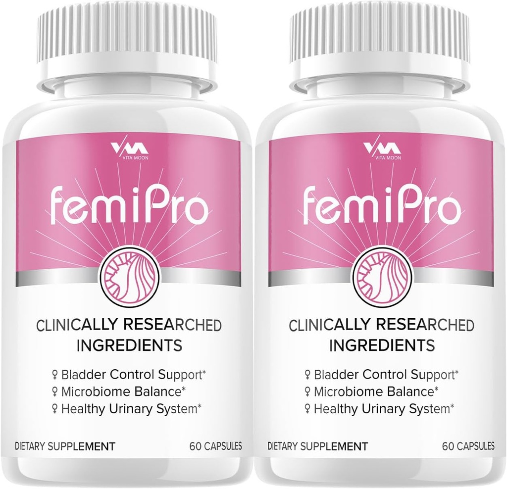 (2 Pack) Probiotiques Femi Pro - FemiPro Advanced Formula Bladder Support, Microbiome Balance, Système urinaire sain, 120 Capsules