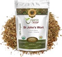 Bio Way St. John's Wort Cut & Sifted (Hypericum perforatum) - Thé à base de plantes sauvages d'Europe Certifié biologique, casher & USDA Vegan, non OGM et sans gluten Origine - Albanie (8 Oz)