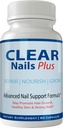Clear Nails Plus Pills Supplement - Vitamines et minéraux de croissance des cheveux avec biotine - Sans gluten 60 Capsules - Peau de laque de cheveux et ongles Extra Strength Formula Growth Booster