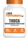 BulkSupplements.com Capsules TUDCA - Supplément TUDCA, Acide Tauroursodeoxycholique, TUDCA 500mg pour le soutien du foie - Sans gluten, 1 Capsule par portion, 90 Capsules (paquet de 1)