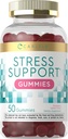Supplément de soutien au stress Carlyle Gummies de 50 $ pour les femmes et les hommes avec GABA et L-Theanine de fraise Lemon Flavor de fraise de 50 $ sans OGM et sans gluten