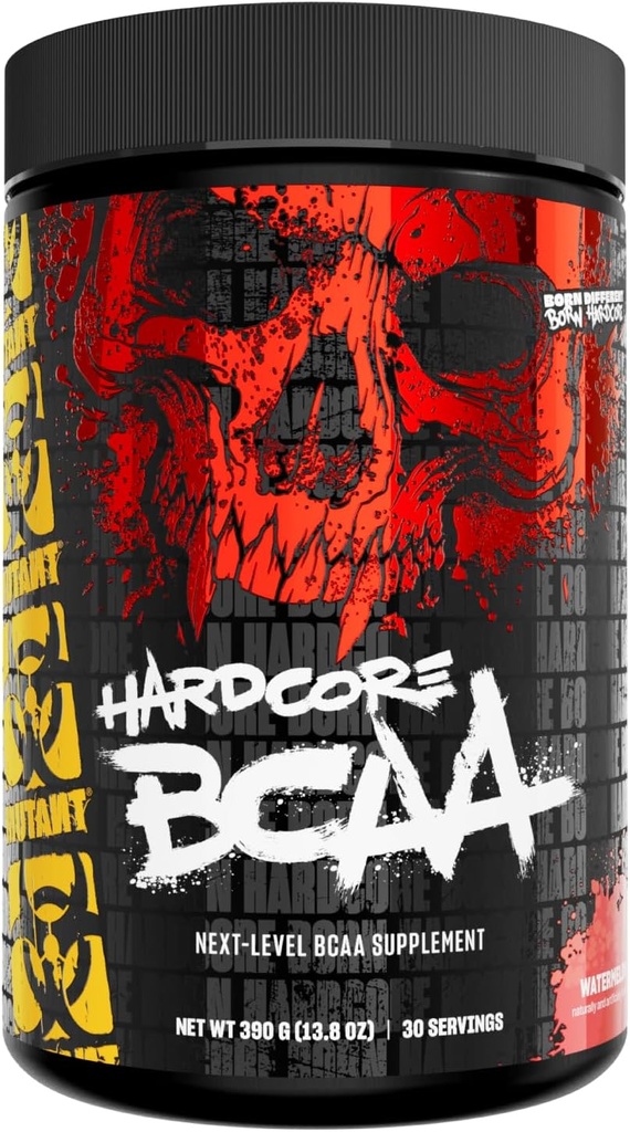 Mutant Hardcore BCAA - Pre, Intra or Post Workout – BCAA Next Level branched-Chain Amino Acids Supplement – Hydration + Recovery - 30 Serving - Watermelon