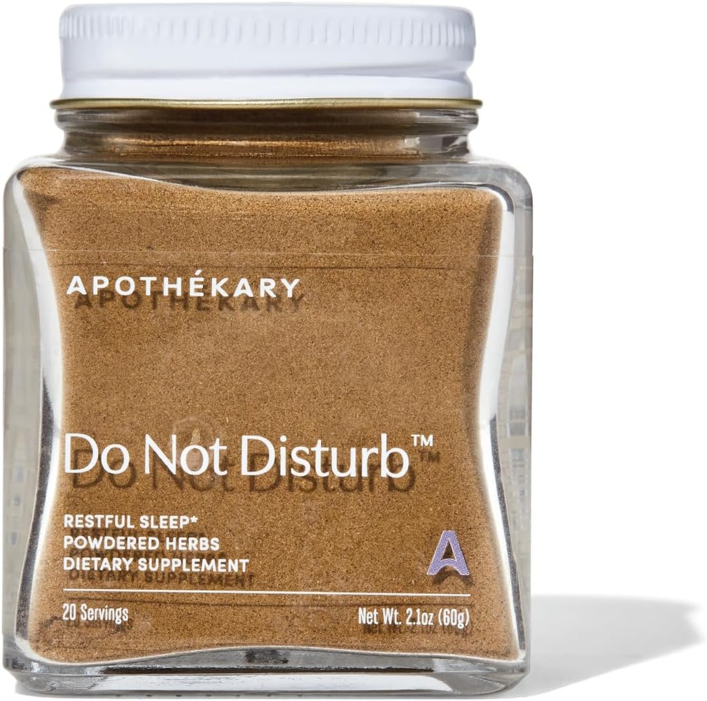 Abothekary Ne pas déranger le soutien du sommeil, poudre à base de plantes, sans sucre, sans gluten, végétalien, à base de plantes