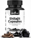 KIKI Capsules de chilajit vert - supplément himalayen, 40% acide fulvic et minéraux traces - 500 mg par service pour la force, l'énergie, l'immunité - 120 Vegan Count