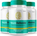 Neuro Defender Brain Supplements for Memory and Focus Capsules NeuroDefender Advanced Formula Brain Health Support Pills, Extra Strength Nootropics Neuro Defender All Natural Reviews (3 Pack)