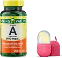 Spring Valley Vitamine A Softgels, 2400 mcg, 250 Compte, et rouleau de glace cadeau pour visage