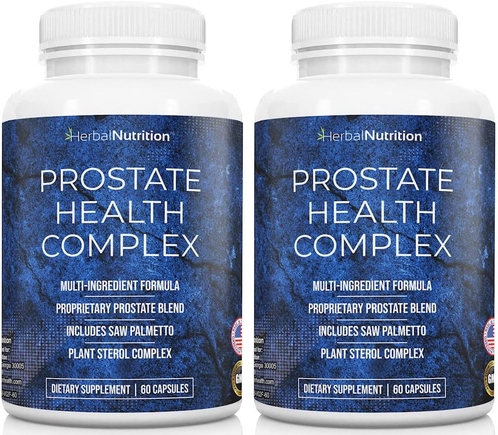 Supplément santé prostate pour les hommes Un complexe avec Saw Palmetto formule multi-ingrédients, 30 vitamines synergiques et des herbes pour soutenir la santé de la prostate et du piège urinaire, deux pack de bouteille 40 jours d'approvisionnement!
