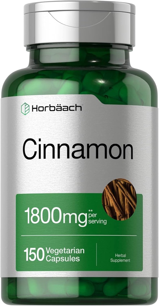 Horbäach Cinnamon Capsules 1800mg.150 Comte.