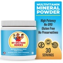 Mon spectre Heroes enfants en poudre Multivitamine - Supplément en poudre, meilleure absorption, non-OGM, non-luten, pas d'ingrédients artificiels - Aide neuronale pour les enfants sur le spectre - 30 portions