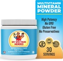 Mon spectre Heroes enfants en poudre Multivitamine - Supplément en poudre, meilleure absorption, non-OGM, non-luten, pas d'ingrédients artificiels - Aide neuronale pour les enfants sur le spectre - 30 portions