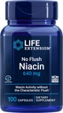 Life Extension No Flush Niacin, B3 pour la santé cardiaque, le cholestérol et le soutien énergétique, non-OGM, sans gluten, 100 capsules