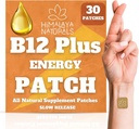 B12 Plus Patches d'énergie - Méthylcobalamine B12-30 jours pour stimuler l'énergie, l'endurance améliorée et la récupération rapide - B12 pour la vitalité quotidienne