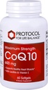 PROTOCOLE POUR LA BALANCE VIE CoQ10 600mg - avec vitamine E et lécithine de soja - Supplément CoQ10 - sans halal et sans oeuf - 60 softgels