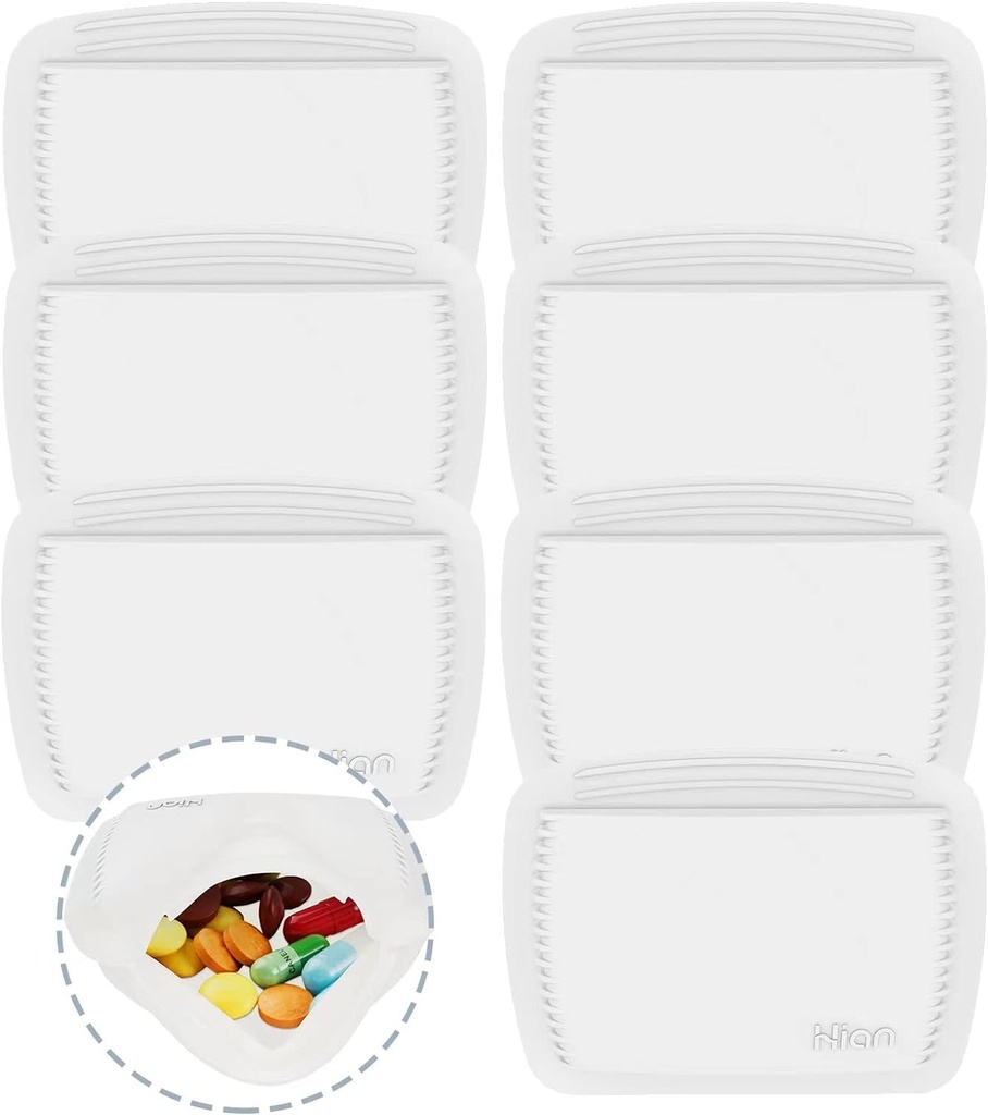 7 pièces Pill Pill Case - Petit, léger Organisateur de pilules pour le voyage - Pill Pouch tient les médicaments en toute sécurité - Design robuste avec un accès facile sans fumée - Pocket Sized & Discret