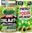 Pure Himalayan Shilajit Gummies - Haute puissance Gold Grade résine - Energy Boost et Immune Support pour les hommes et les femmes avec Ashwagandha et Shatavari - Apple & Kiwi