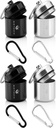 Porte-clés portable porte-pilule - Discret porte-conteneur de mini-pilule imperméable avec des carabines fortes pour sacs de voyage de poche - Boîte en aluminium pour la pilule pour les bijoux de médecine - 4 Pack
