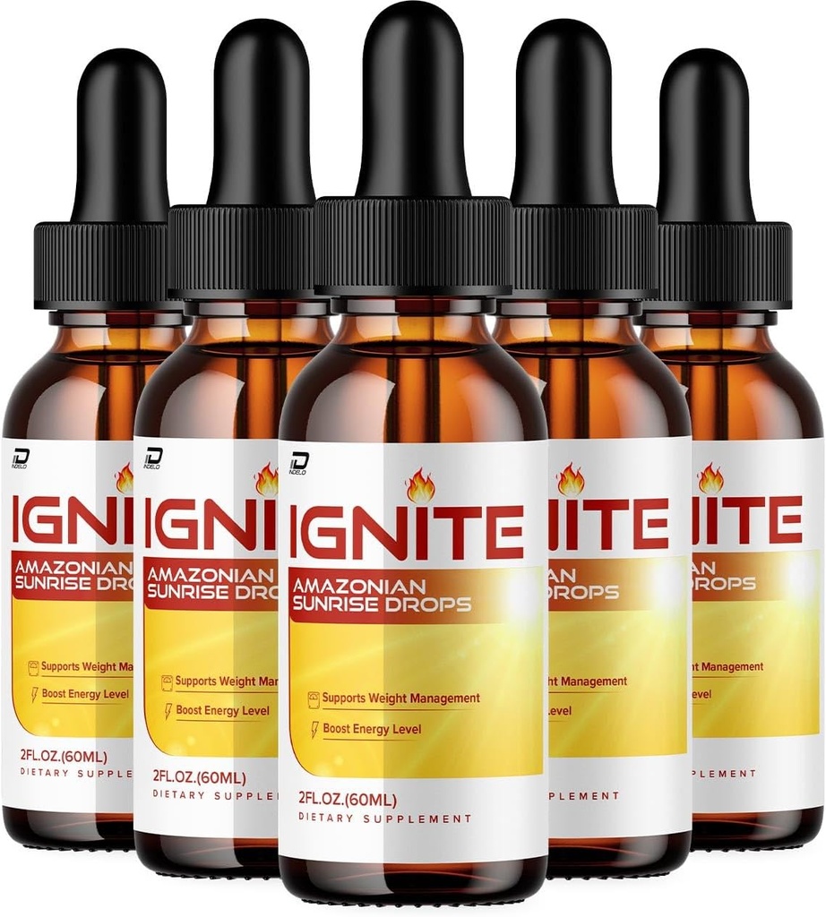 Ignite Amazonian Sunrise Drops - Ignite Sunrise Drops Liquid Supplement, Ignite Drops Advanced Daily Health Support Supplément, Ignite Drops Reviews (5 Pack - 5 Mois d'approvisionnement)