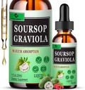 Feuilles de Sourop 1500mg Sourop Fruit 500mg - Sourop gouttes liquides pour le soutien cellulaire pour les femmes et les hommes - Sourop Bitters liquides pour le soutien immunitaire et la santé digestive - Sourop Graviola Complex Suppléments