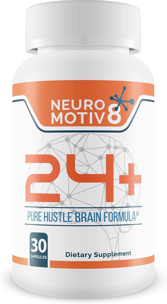 Neuro 24 + Formule d'amélioration du cerveau - Booster du cerveau - Motiv8 Votre esprit avec cette formule de cerveau pur et robuste conçue pour améliorer votre concentration et soutenir une meilleure performance cérébrale