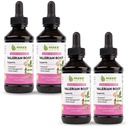 Maxx Herb Extrait de racine valériane - Max Strength, liquide Absorbe la racine valériane mieux que les capsules, pour la relaxation et le sommeil reposé, sans alcool - 4 bouteilles, 4 Oz Chaque (240 portions)