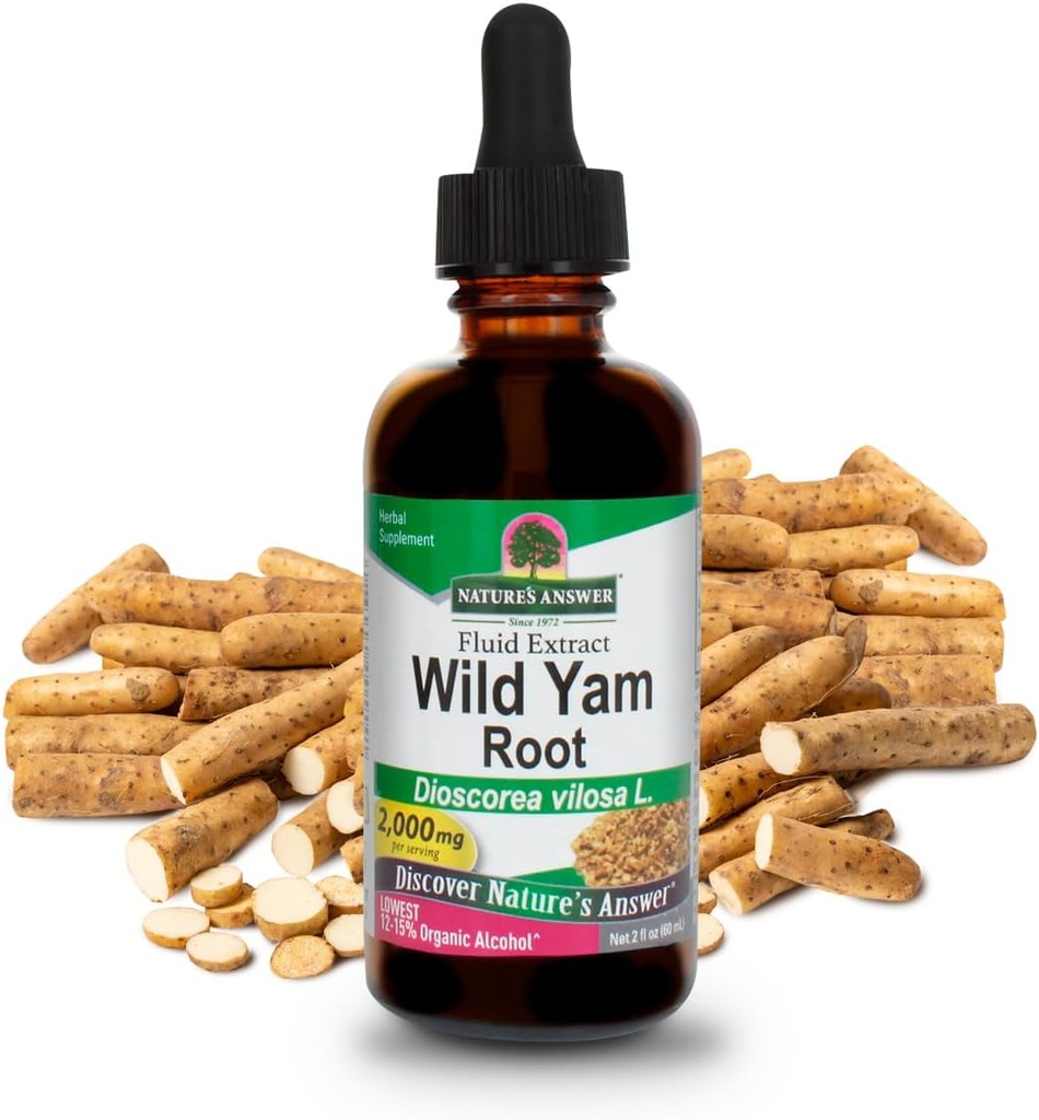 NAture's Answer Wild Yam | Promotes Overall Health & Well-Being | Made with Low Organic Alcohol | Gluten-Free, Non-GMO & Kosher Certified 2oz