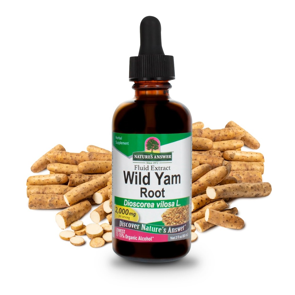Nature's Answer Wild Yam Root with Organic Alcohol, 2-Fluid Ounces