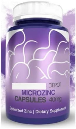 Depot MicroZinc Capsules, 40mg Zinc optimisé, 365 Compte complément alimentaire