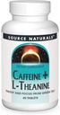 Source Naturals Caféine + L-Theanine, Energy and Focus Support from Green Tea* - 60 comprimés