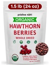 1,5 lbs (24 oz) 100% bio Hawthorn Berries Séché Bulk.